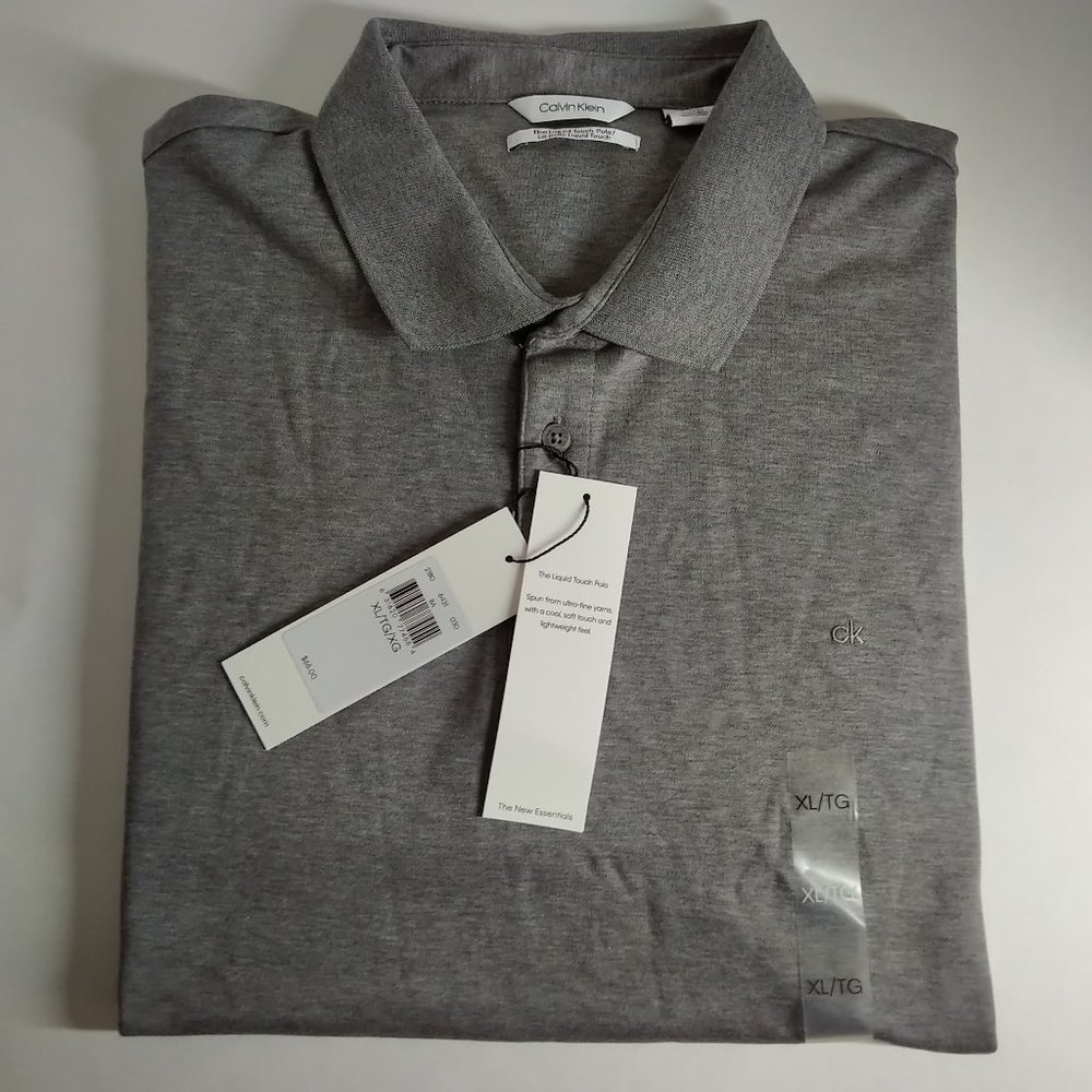 Calvin Klein Dark Gray Heather Polo Shirt